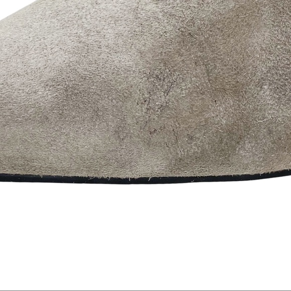SOLD! Alias Mae Ahara Grey Suede Pointed Toe Chunky Heel Ankle Boots - Picture 7 of 14